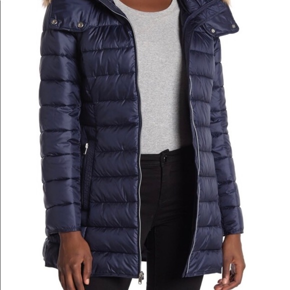 Sale!🎉NWT Nordstrom Warm Quilted Fur Hooded Puffer Champagne Tan Cream Coat - Picture 2 of 2